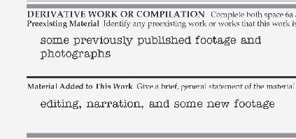 editing, narration...