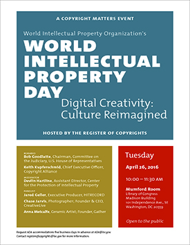 World Intellectual Property Day, Digital Creativity: Culture Reimagined