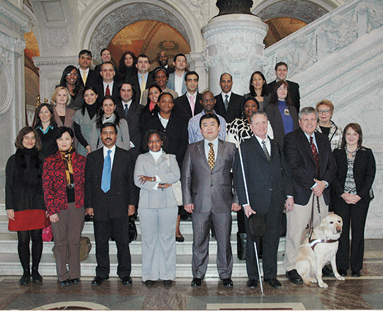 Participants in the March 2010 International Copyright Training
in the Jefferson Building of the Library of Congress.