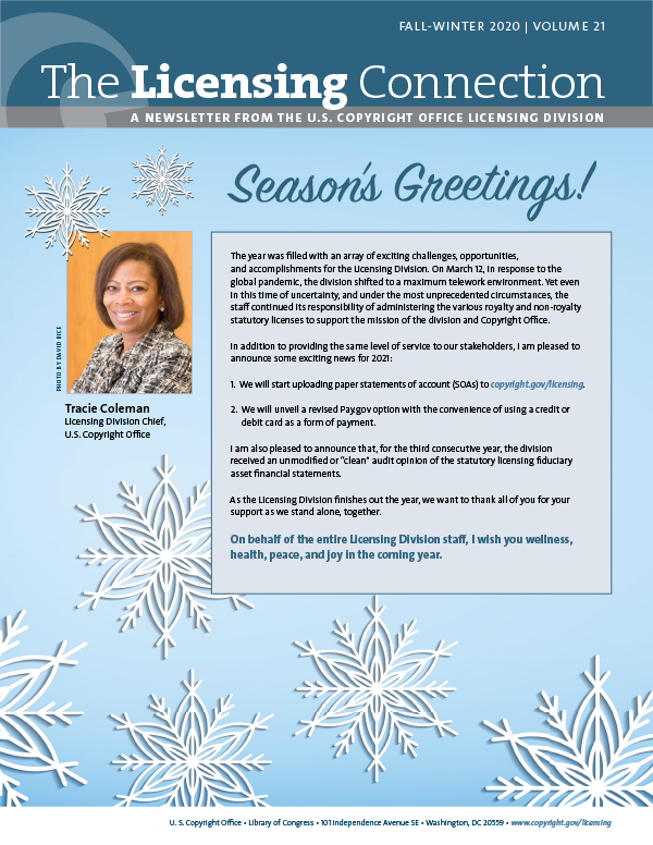 The Licensing Connection newsletter Cover