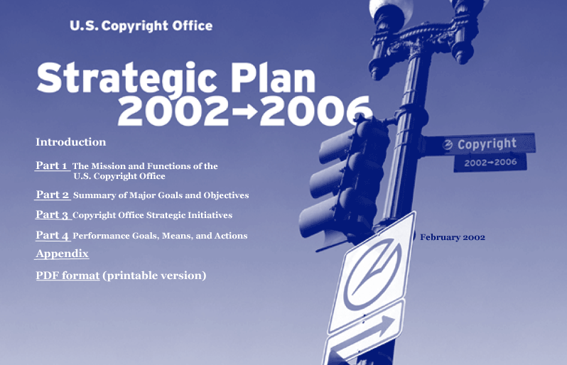 U.S. Copyright Office Strategic Plan 2002-2006